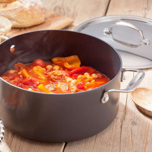 Stellar Hard Anodised Non-Stick Casserole Lifestyle