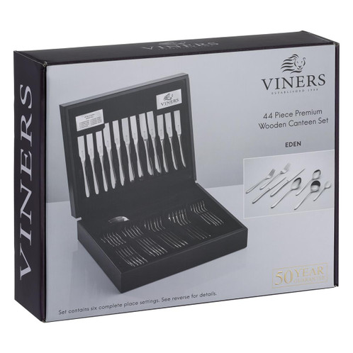 Viners Eden 44 Piece Wooden Canteen Set