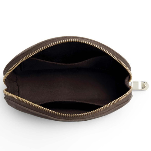 Fog Suede Fairfax & Favor Womens Chiltern Coin Purse Open