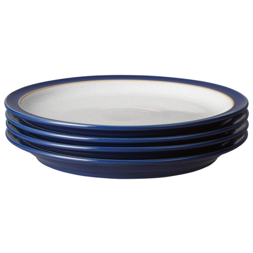 Denby Elements Dark Blue 4 Piece Dinner Plate Set