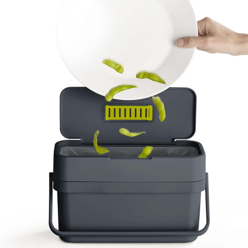 Grey Joseph Joseph Compo 4L Food Waste Caddy use