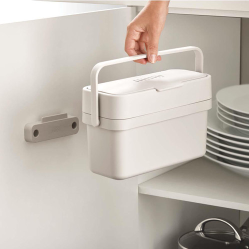 Stone Joseph Joseph Compo 4L Food Waste Caddy cupboard