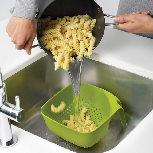 Green Joseph Joseph Square Colander pasta