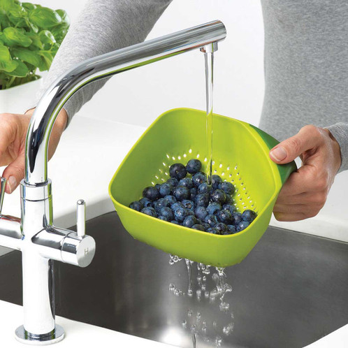 Green Joseph Joseph Square Colander blueberry