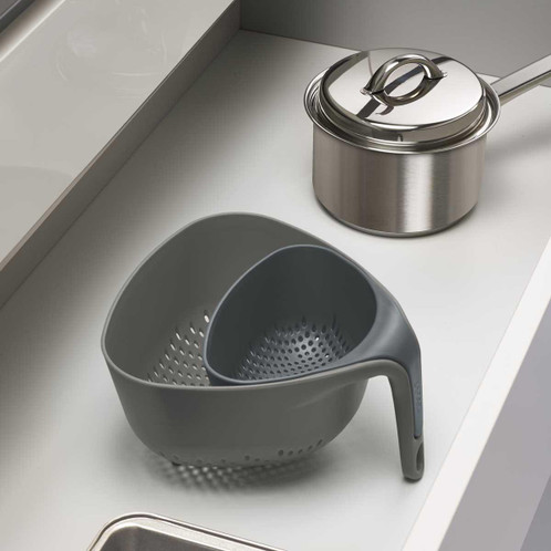 Grey Joseph Joseph Nest Colander storage