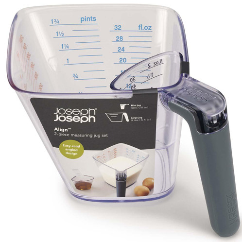 Grey Joseph Joseph Align 2-piece Easy-read Measuring Jug Set packaging