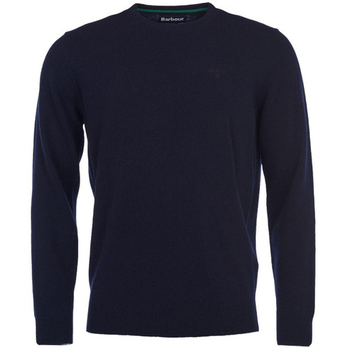 Navy Barbour Essential Lambswool Crew Neck Jumper