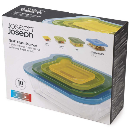 Multi Joseph Joseph Nest Glass Storage 4-piece set  BOX