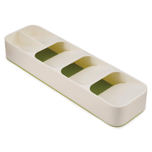 White/Green Joseph Joseph DrawerStore Compact Cutlery Organiser