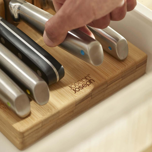 Bamboo Joseph Joseph DrawerStore Bamboo 2-tier Knife Organiser LS3