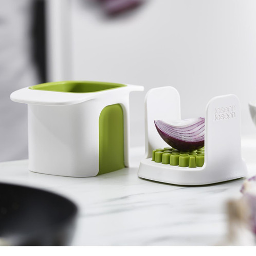 White Joseph Joseph ChopCup Vegetable Dicer onion