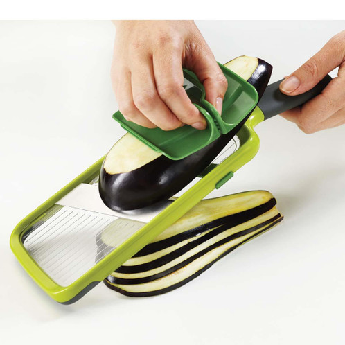 Green Joseph Joseph Multi-Grip Mandoline eggplant