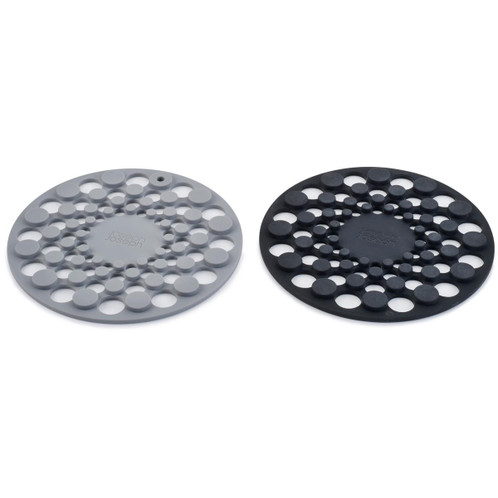 Grey Joseph Joseph Spot-On Set of 2 Round Silicone Trivets