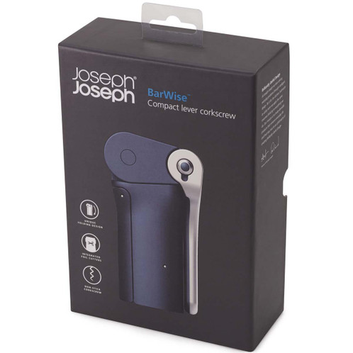 Dark Grey Joseph Joseph BarWise Compact Lever Corkscrew BOX