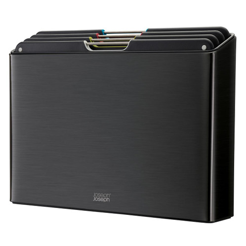 Carbon Black Joseph Joseph Folio Steel 4-piece chopping board set 