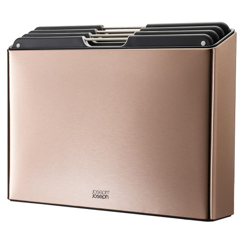 Rose Gold Joseph Joseph Folio Steel 4-piece chopping board set