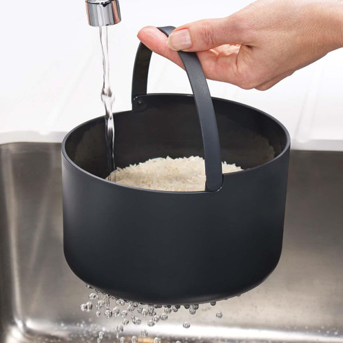 Stone/Orange Joseph Joseph M-Cuisine microwave rice cooker DRAIN