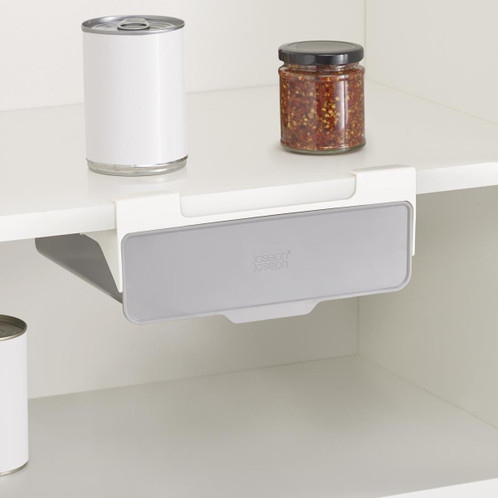 Dark Grey Joseph Joseph CupboardStore Under-shelf Drawer close