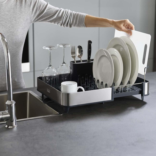 Grey Joseph Joseph Extend Steel Expandable Dish Rack LS