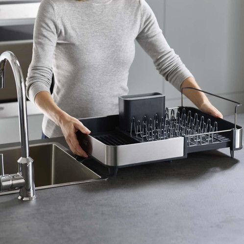 Grey Joseph Joseph Extend Steel Expandable Dish Rack EXTEND