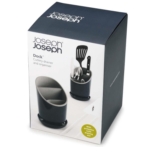 Dark Grey/Grey Joseph Joseph Dock Cutlery Drainer packaging
