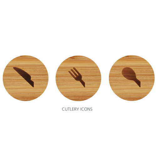 Bamboo Joseph Joseph DrawerStore Bamboo Cutlery Utensil and Gadget Organiser icons