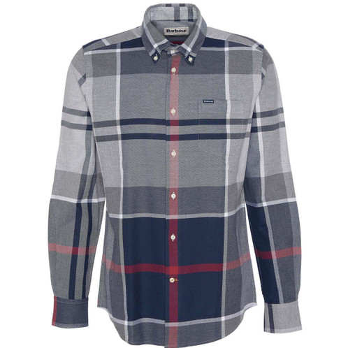 Blue Granite Barbour Mens Dunoon Tailored Shirt