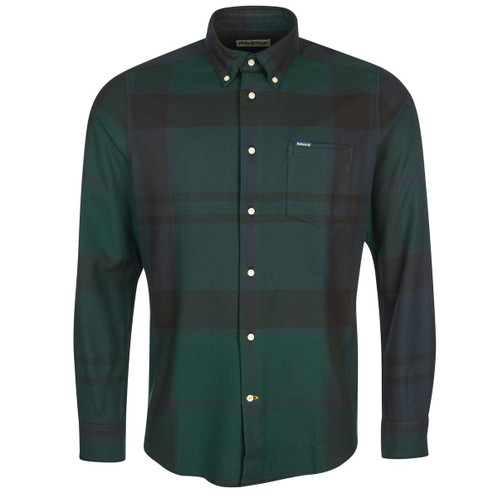 Black Watch Tartan Barbour Mens Dunoon Tailored Shirt