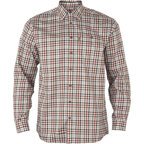 Bloodstone Red/White Harkila Mens Milford Shirt
