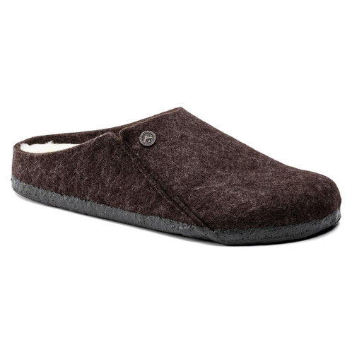 Mocha Birkenstock Zermatt Shearling Wool Felt Slippers