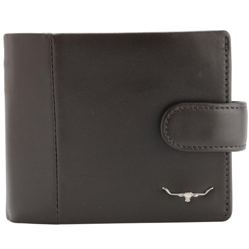 Brown R.M. Williams Mens Wallet With Coin Pocket And Tab