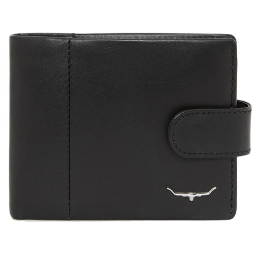 Black R.M. Williams Mens Wallet With Coin Pocket And Tab