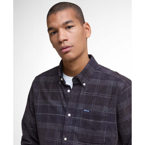 Midnight Oak Tartan Barbour Mens Blair Tailored Shirt Chest