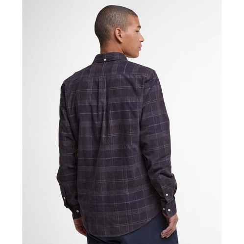 Midnight Oak Tartan Barbour Mens Blair Tailored Shirt Back