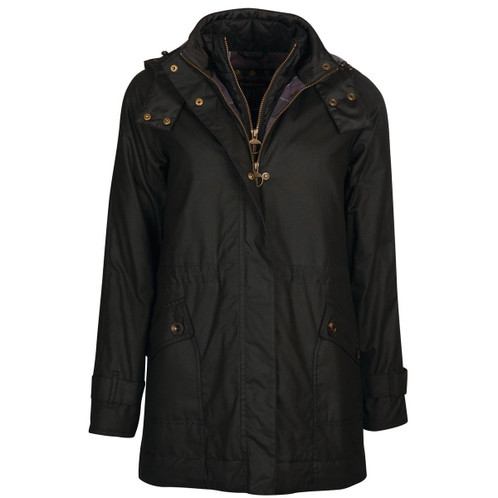 Black/Modern Barbour Womens Cannich Wax Jacket