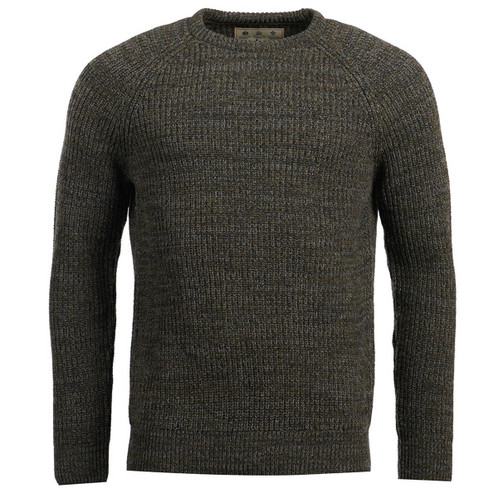 Olive Barbour Mens Horseford Crew Jumper Olive Barbour Mens Horseford Crew Jumper