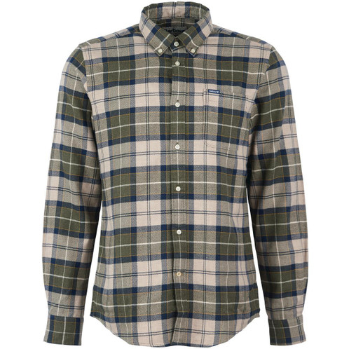 Forest Mist Barbour Mens Kyeloch Tailored Shirt