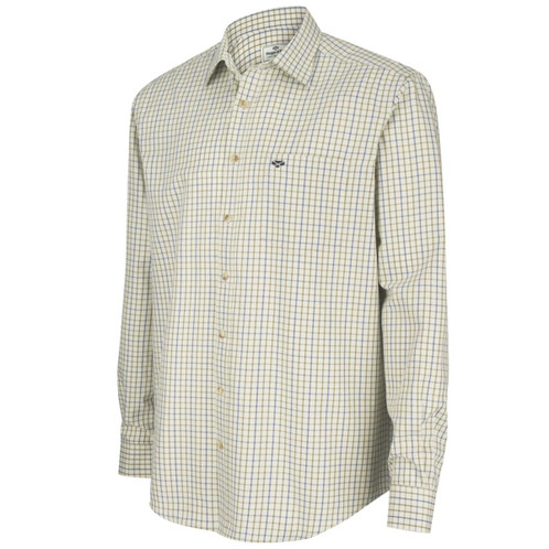 Navy/Olive Hoggs Of Fife Mens Inverness Cotton Tattersall Shirt Navy/Olive Hoggs Of Fife Mens Inverness Cotton Tattersall Shirt