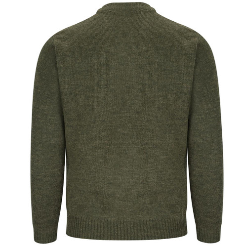 Dark Loden Hoggs Of Fife Melrose V-Neck Hunting Pullover Back
