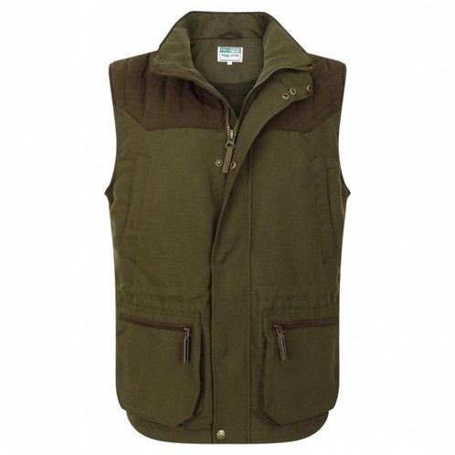 Olive Green Hoggs Of Fife Mens Kincraig Field Waistcoat