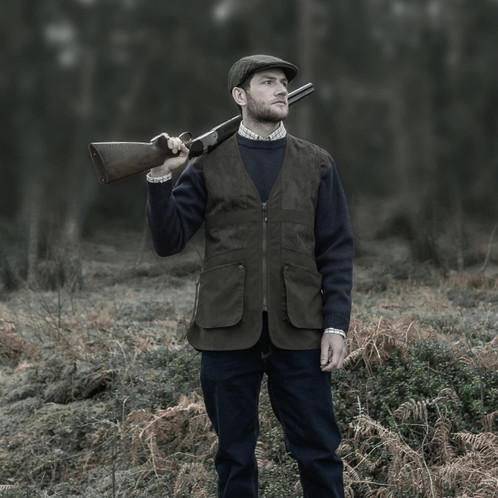 Dark Green Hoggs Of Fife Mens Struther Shooting Vest Lifestyle