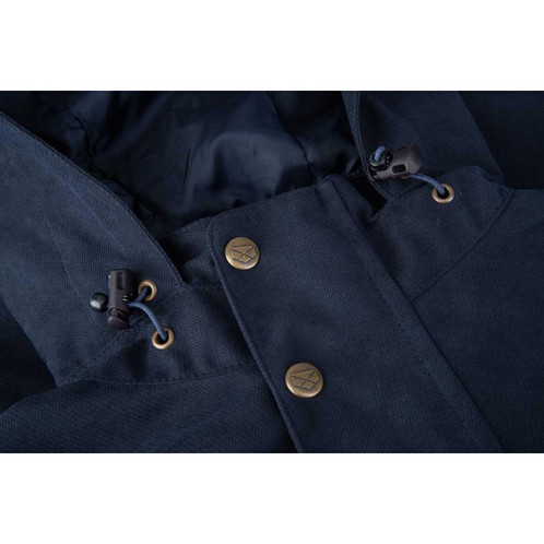 Navy Hoggs Of Fife Struther Zip Through Jacket collar