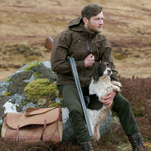 Brown Hoggs Of Fife Mens Rannoch Lightweight Waterproof Shooting Jacket Lifestyle