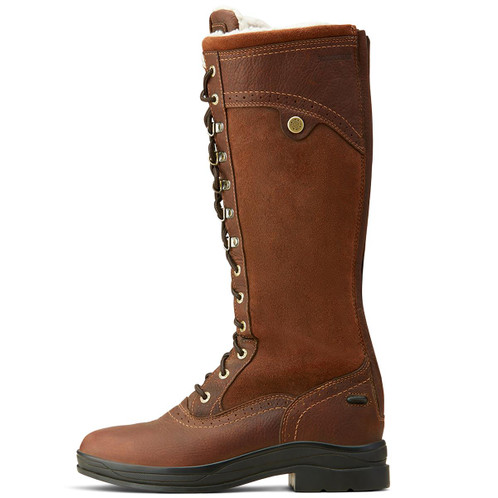 Dark Brown Ariat Womens Wythburn Tall H2O Boots Side