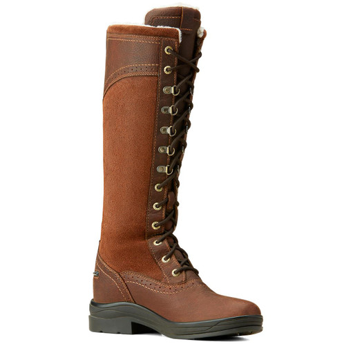 Dark Brown Ariat Womens Wythburn Tall H2O Boots Side