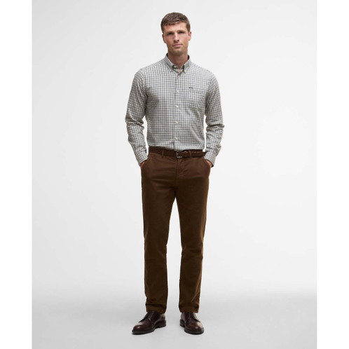Washed Stone Barbour Mens Padshaw Tailored Shirt Front