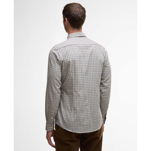 Washed Stone Barbour Mens Padshaw Tailored Shirt Back