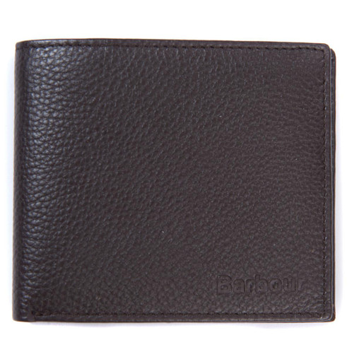 Dark Brown Barbour Amble Leather Billfold Wallet