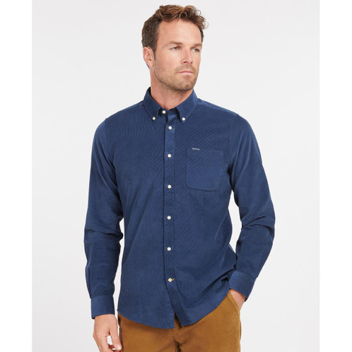 Dark Denim Barbour Mens Ramsay Tailored Shirt