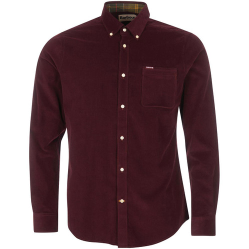 Winter Red Barbour Mens Ramsay Tailored Shirt